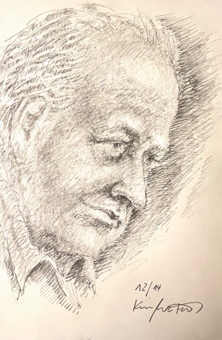 Gunther Leonhardt Portrait Bleistiftzeichnung
